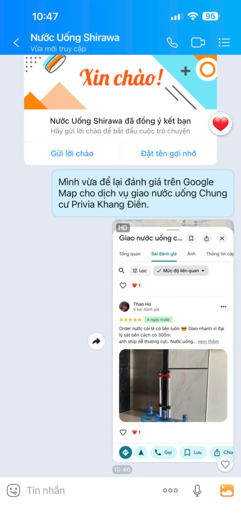 gửi đánh giá google maps privia khang điền