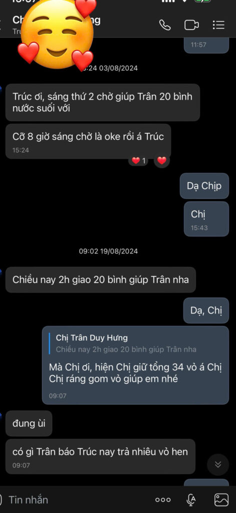 Cách liên hệ đặt nước bình qua Zalo và hotline