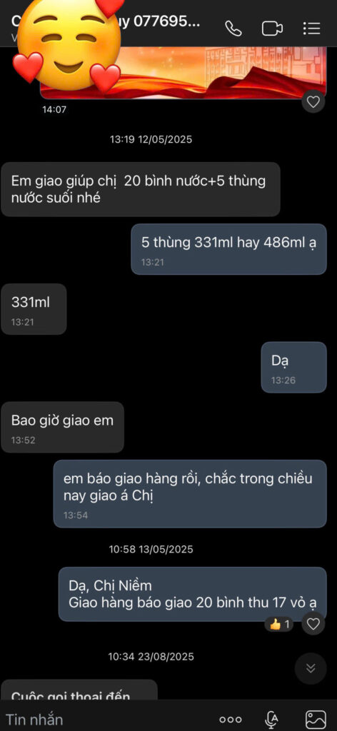 Quy trình đặt nước bình văn phòng - liên hệ đại lý