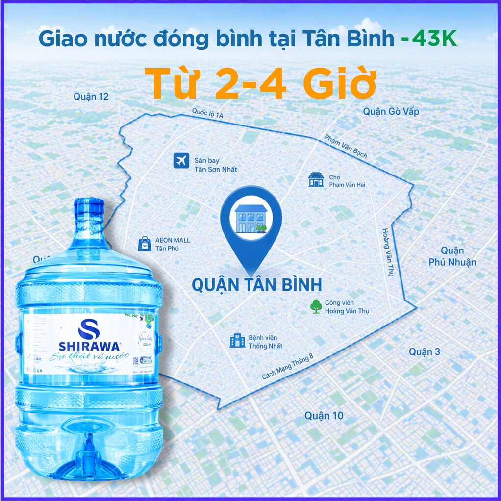 Giao nước đóng bình quận Tân Bình