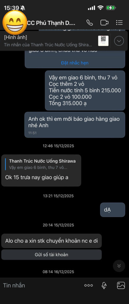 Hẹn giờ giao nước cho khách