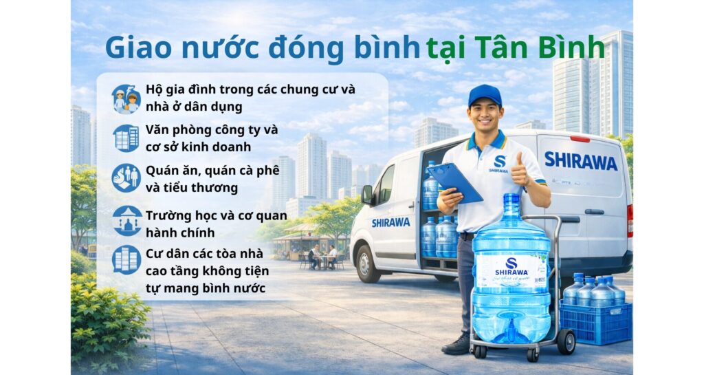 Giao nước đóng bình tại Tân Bình
