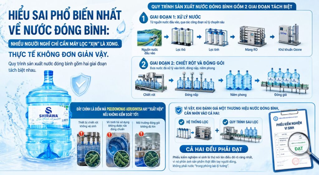 Nước đã lọc vẫn không đạt chuẩn, hiểu sai phổ biến về nước