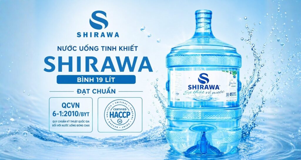 Bình nước Shirawa 19L đạt chuẩn QCVN6-1:2010/BYT
