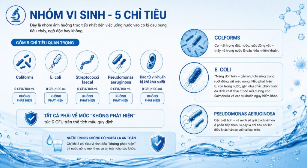 Nhóm chỉ tiêu vi sinh QCVN 6-1:2010/BYT
