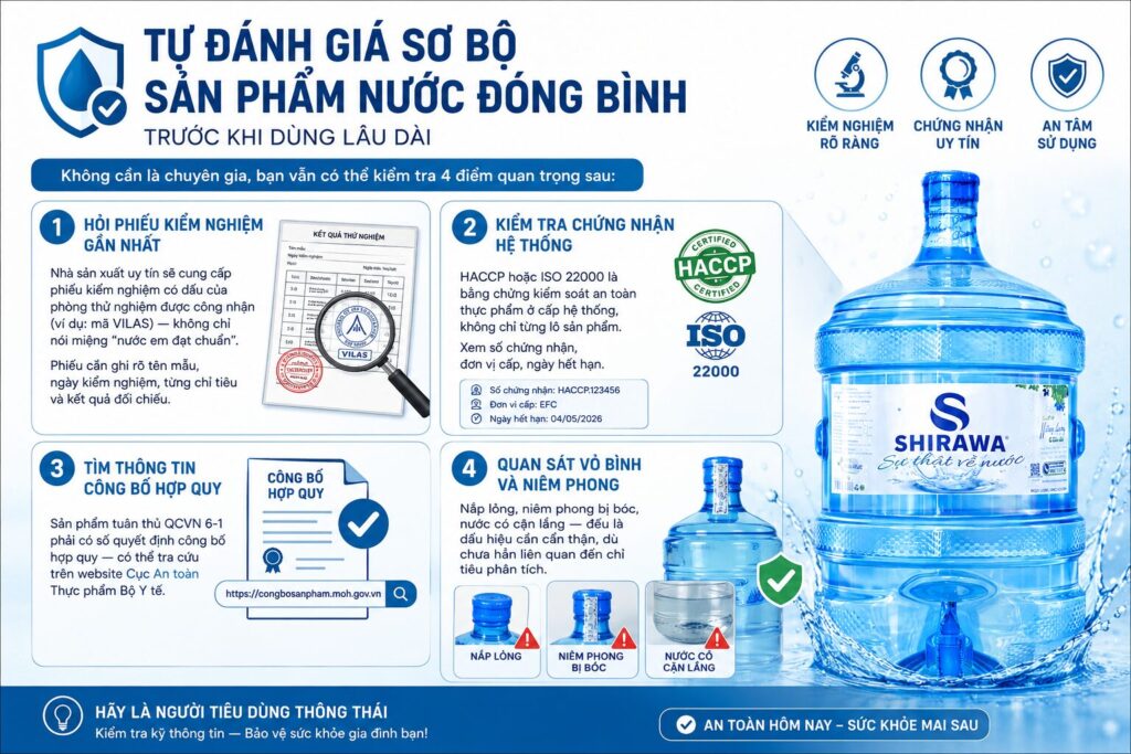 4 điểm tự đánh giá nước bình