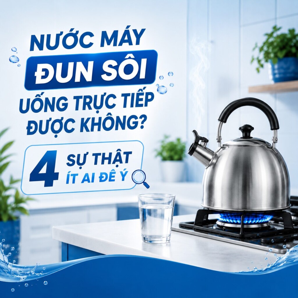 Nước máy đun sôi uống trực tiếp được không