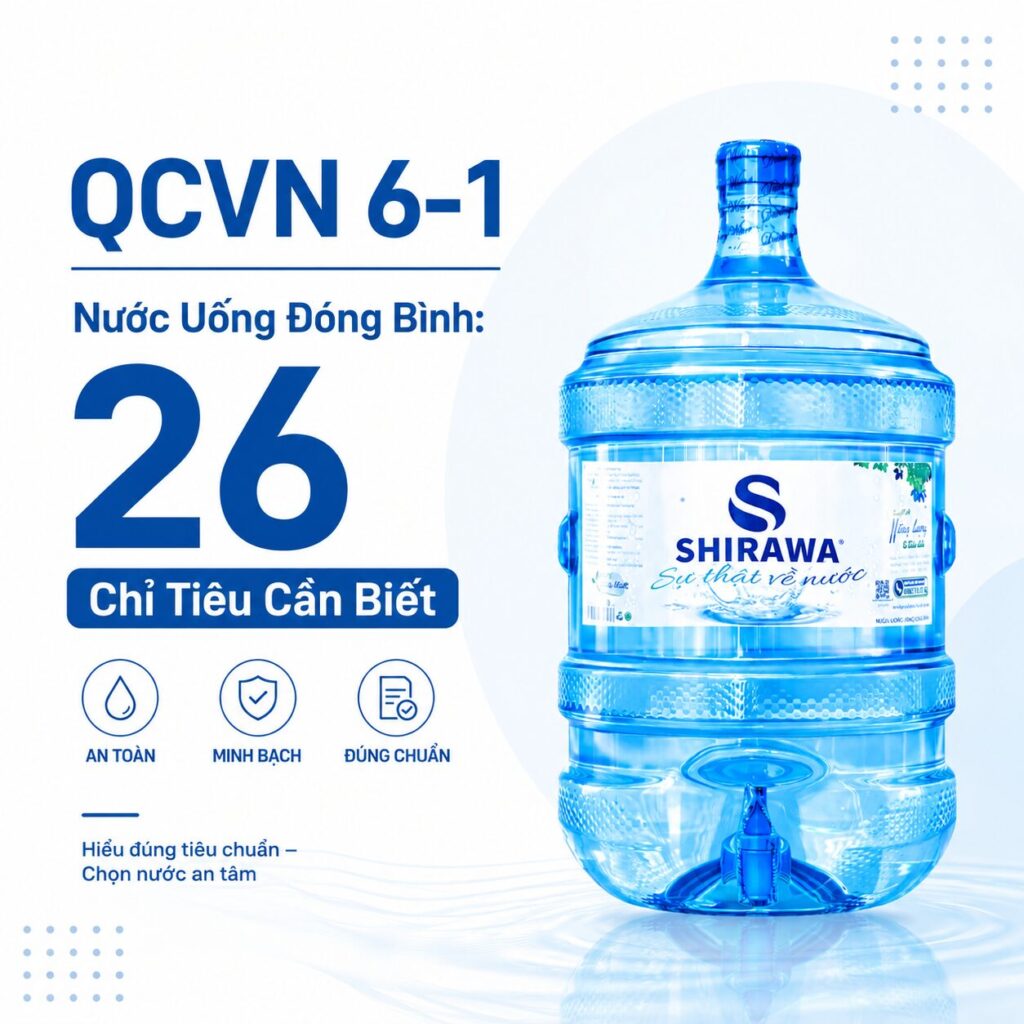 QCVN 6-1 nước uống đóng bình