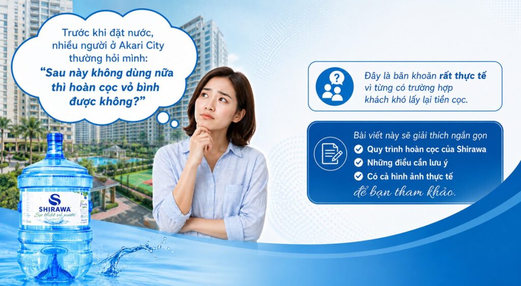 cư dân akari băn khoăn cọc vỏ bình