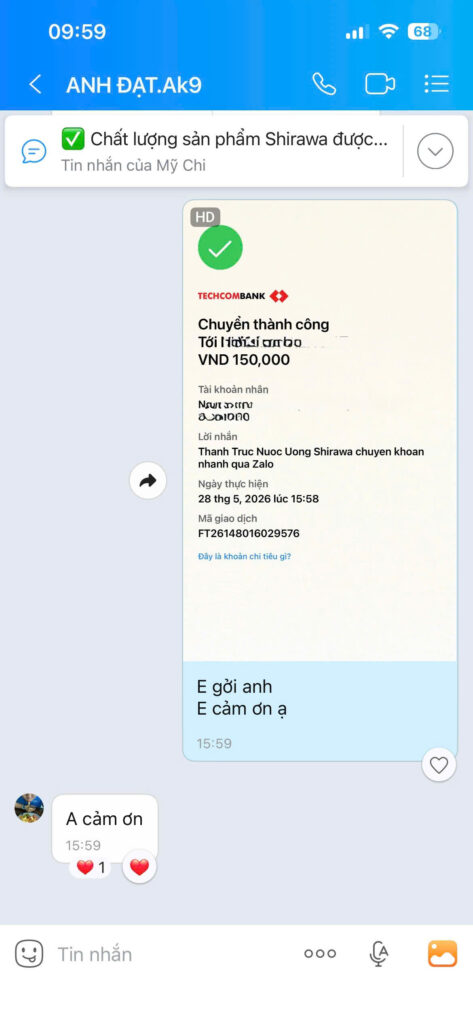 Hoàn cọc vỏ bình qua zalo akari city