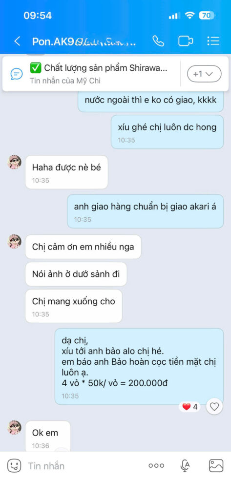 thu vỏ hoàn cọc tiền mặt tại chỗ cho khách hàng akari city