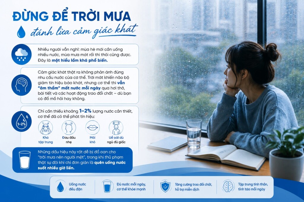 Dấu hiệu thiếu nước mùa mưa dễ bị bỏ qua