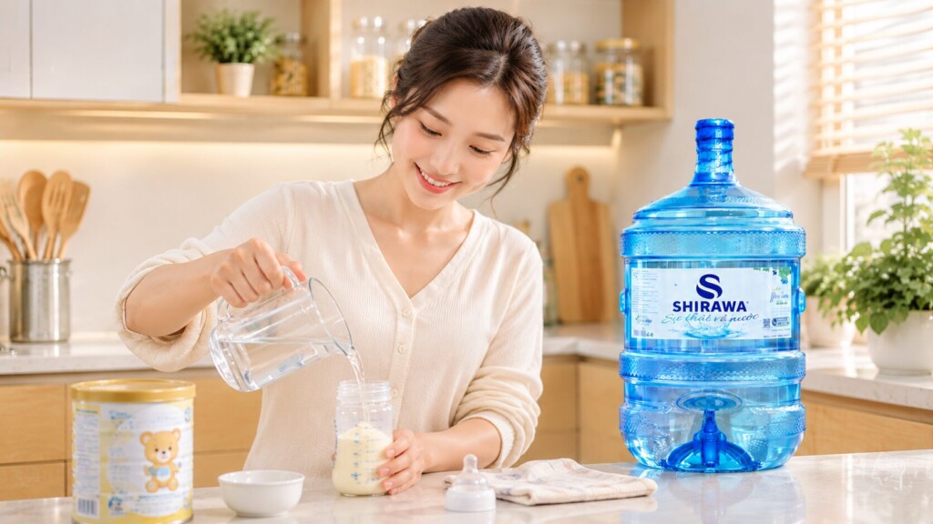 Pha sữa bằng nước tinh khiết được không — hướng dẫn đúng chuẩn cho mẹ
