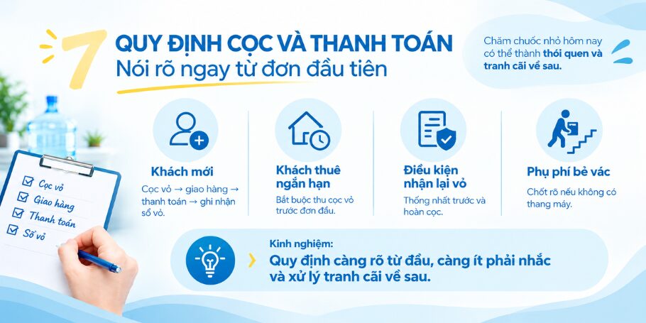 quy định rỗ cọc và thanh toán từ ban đầu